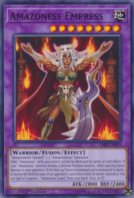 1st Edition, Circuit Break, Common, Earth, Fusion/Effect Monster, Unlimited, Warrior Amazoness Empress [CIBR-EN095] Common - Trading Card World