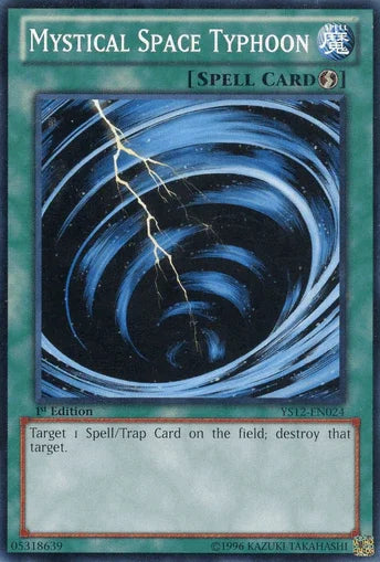 1st Edition, Common, Quick Play Spell, Spell, Starter Deck: Xyz Symphony Mystical Space Typhoon [YS12-EN024] Common - Trading Card World