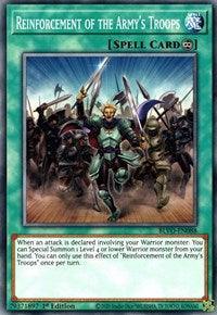 1st Edition, Blazing Vortex, Common, Continuous Spell, Spell Reinforcement of the Army's Troops [BLVO-EN088] Common - Trading Card World