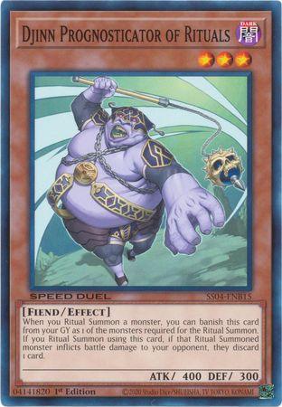 1st Edition, Common, Dark, Effect Monster, Fiend, Speed Duel: Match of the Millennium Djinn Prognosticator of Rituals [SS04-ENB15] Common - Trading Card World