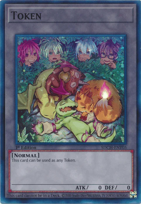 1st Edition, Structure Deck: Spirit Charmers, Super Rare, Token Token (T05) [SDCH-ENT05] Super Rare - Trading Card World