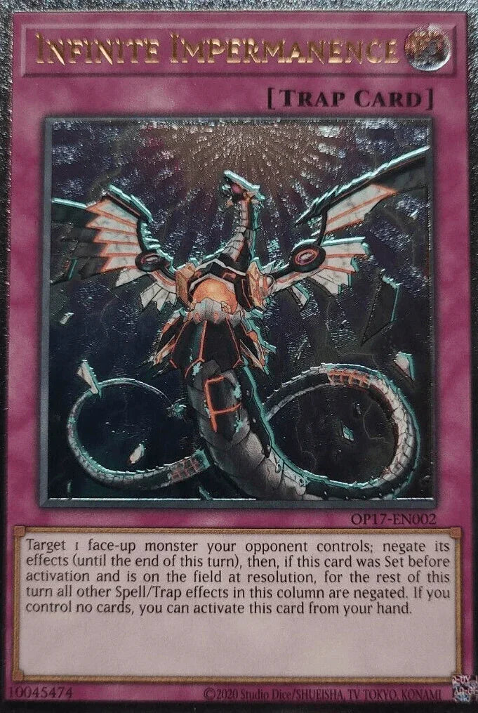Normal Trap, OTS Tournament Pack 17, Trap, Ultimate Rare, Unlimited Infinite Impermanence [OP17-EN002] Ultimate Rare - Trading Card World