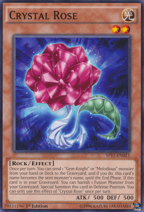 1st Edition, Common, Effect Monster, Light, Rock, Star Pack - Battle Royal Crystal Rose [SP17-EN021] Common - Trading Card World