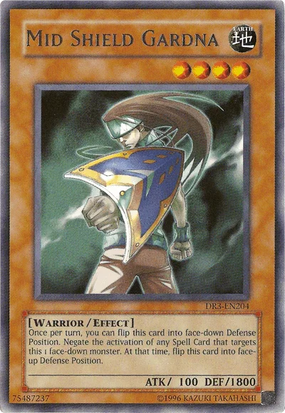 Dark Revelation Volume 3, Earth, Effect Monster, Rare, Unlimited, Warrior Mid Shield Gardna [DR3-EN204] Rare - Trading Card World