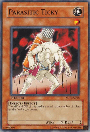 1st Edition, Common, Earth, Effect Monster, Insect, Shadow of Infinity, Unlimited Parasitic Ticky [SOI-EN018] Common - Trading Card World