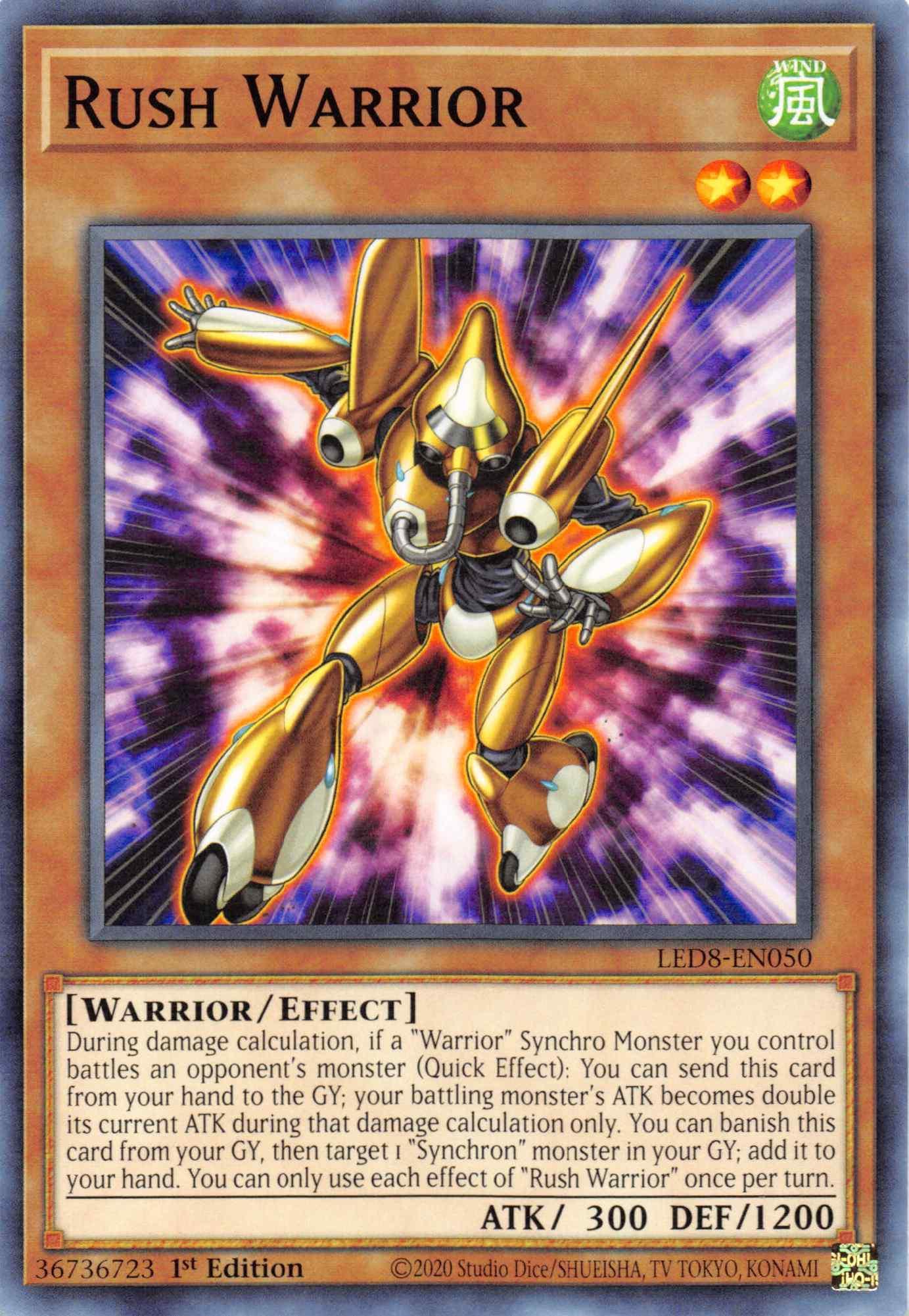 1st Edition, Common, Effect Monster, Legendary Duelists: Synchro Storm, Warrior, Wind Rush Warrior [LED8-EN050] Common - Trading Card World