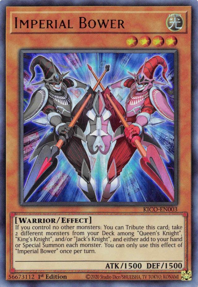 1st Edition, Effect monster, King's Court, Light, Ultra Rare, Warrior Imperial Bower (Ultra Rare) [KICO-EN003] Ultra Rare - Trading Card World