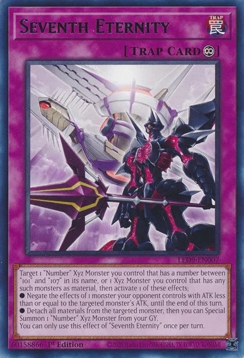 1st Edition, Continuous Trap, Legendary Duelists: Duels From the Deep, Rare, Trap Seventh Eternity [LED9-EN007] Rare - Trading Card World