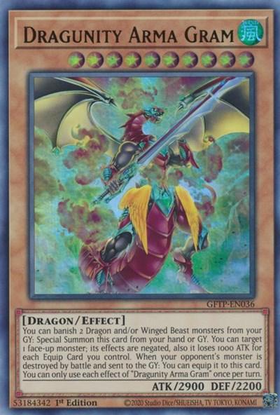 1st Edition, Dragon, Effect Monster, Ghosts from the Past, Ultra Rare, Wind Dragunity Arma Gram [GFTP-EN036] Ultra Rare - Trading Card World