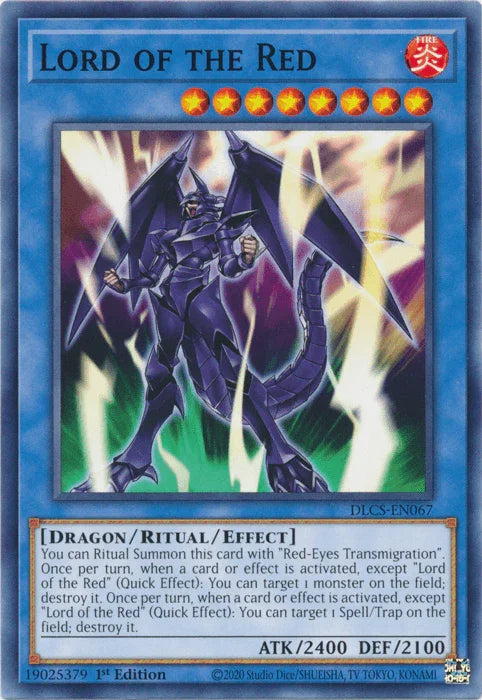 1st Edition, Common, Dragon, Dragons of Legend: The Complete Series, Fire, Ritual/Effect Monster Lord of the Red [DLCS-EN067] Common - Trading Card World