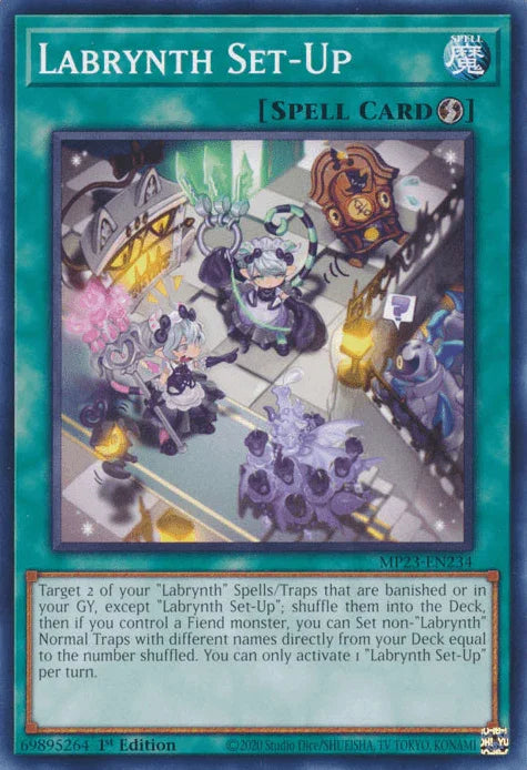 1st Edition, Common, Dueling Heroes Collectors Tin - Mega Pack (25th Anniversary Edition), Quick-Play Spell, Spell Labrynth Set-Up [MP23-EN234] Common - Trading Card World