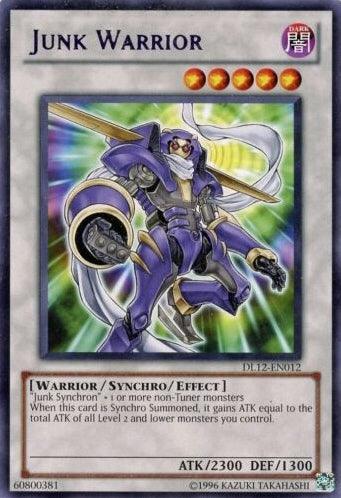 Dark, Duelist League Promo, Rare, Synchro/Effect Monster, Unlimited, Warrior Junk Warrior (Purple) [DL12-EN012] Rare - Trading Card World