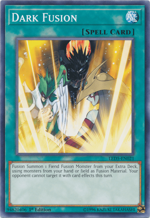 1st Edition, Common, Legendary Duelists: Immortal Destiny, Normal Spell, Spell Dark Fusion [LED5-EN021] Common - Trading Card World