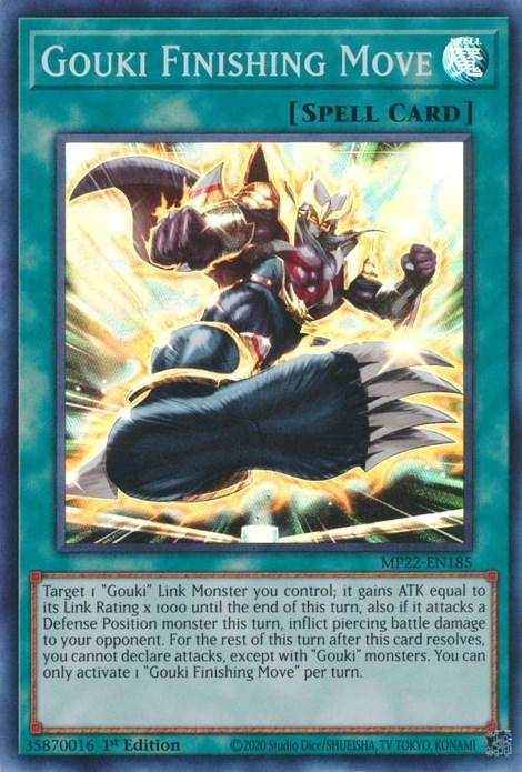 1st Edition, 2022 Tin of the Pharaoh's Gods, Normal Spell, Spell, Super Rare Gouki Finishing Move [MP22-EN185] Super Rare - Trading Card World