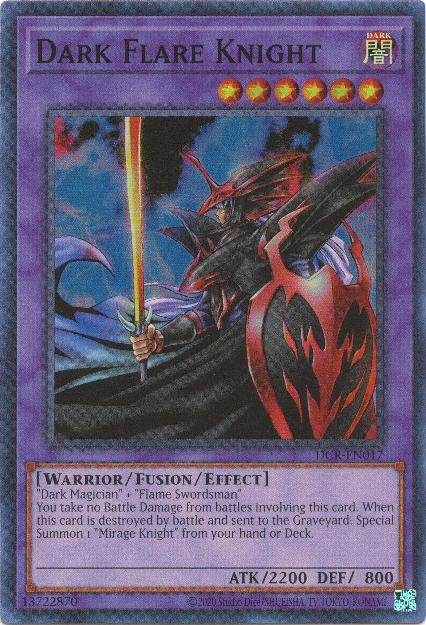 Dark, Dark Crisis (25th Anniversary Edition), Fusion/Effect Monster, Super Rare, Unlimited, Warrior Dark Flare Knight (25th Anniversary) [DCR-EN017] Super Rare - Trading Card World