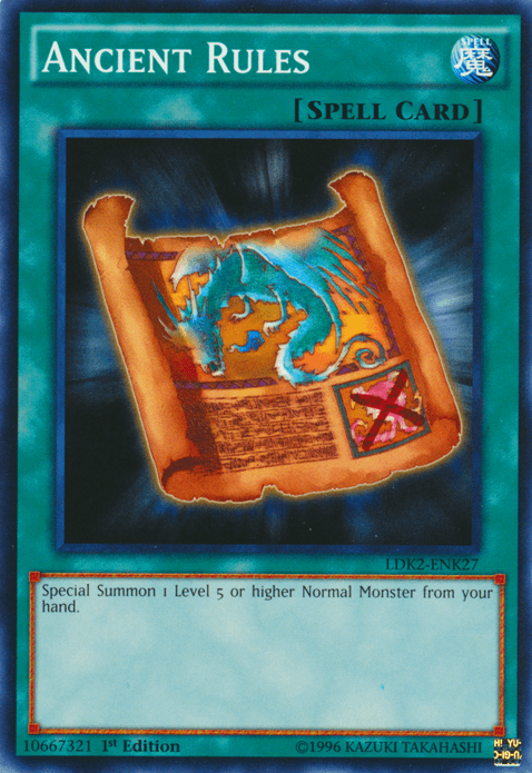 1st Edition, Common, Legendary Decks II, Normal Spell, Spell, Unlimited Ancient Rules [LDK2-ENK27] Common - Trading Card World