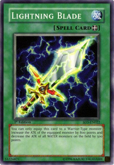 1st Edition, Common, Equip Spell, Spell, Structure Deck: Warrior's Triumph Lightning Blade [SD5-EN022] Common - Trading Card World