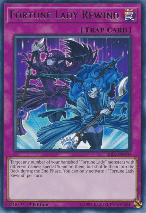 1st Edition, Normal Trap, Rare, Rising Rampage, Trap, Unlimited Fortune Lady Rewind [RIRA-EN070] Rare - Trading Card World