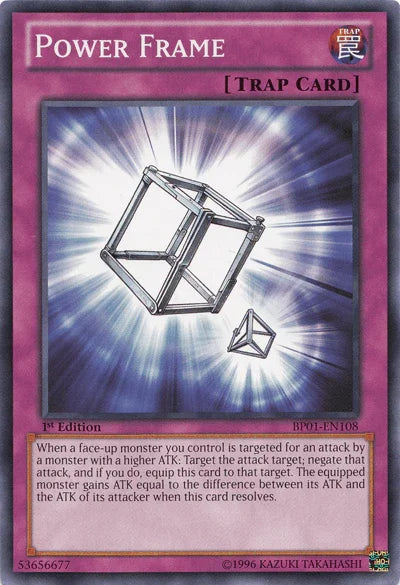 1st Edition, Battle Pack: Epic Dawn, Common, Normal Trap, Trap, Unlimited Power Frame [BP01-EN108] Common - Trading Card World