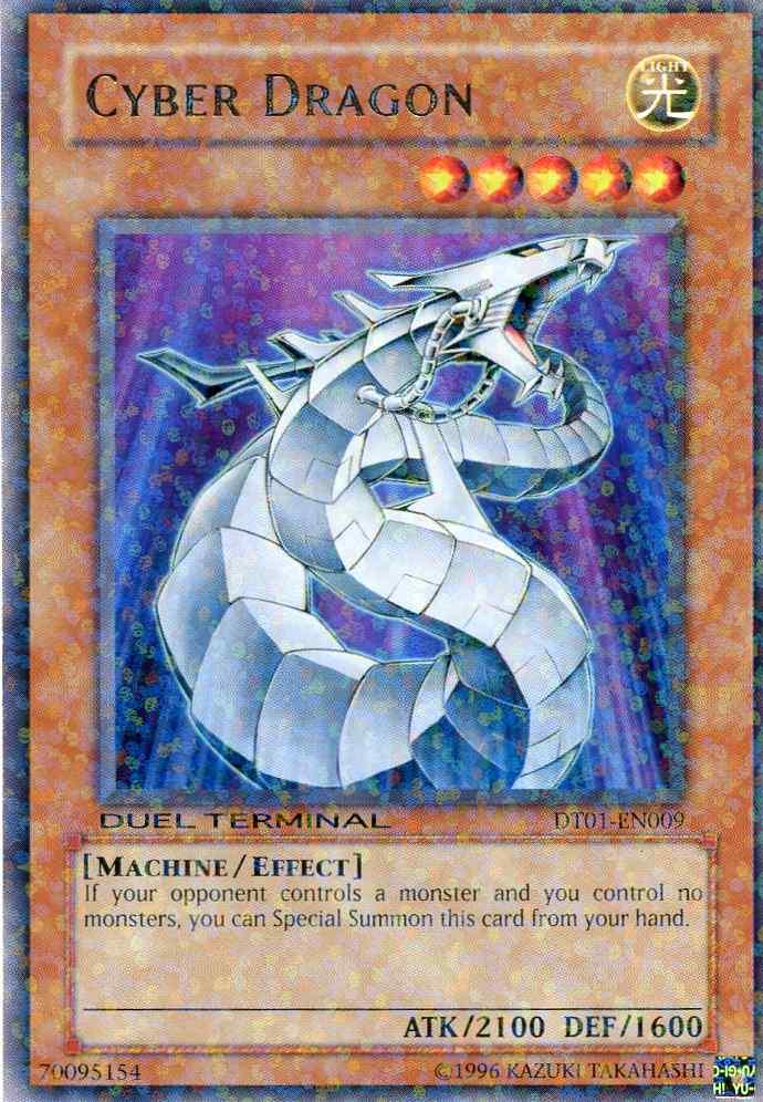 Duel Terminal 1, Effect Monster, Light, Limited, Machine, Rare Cyber Dragon [DT01-EN009] Rare - Trading Card World