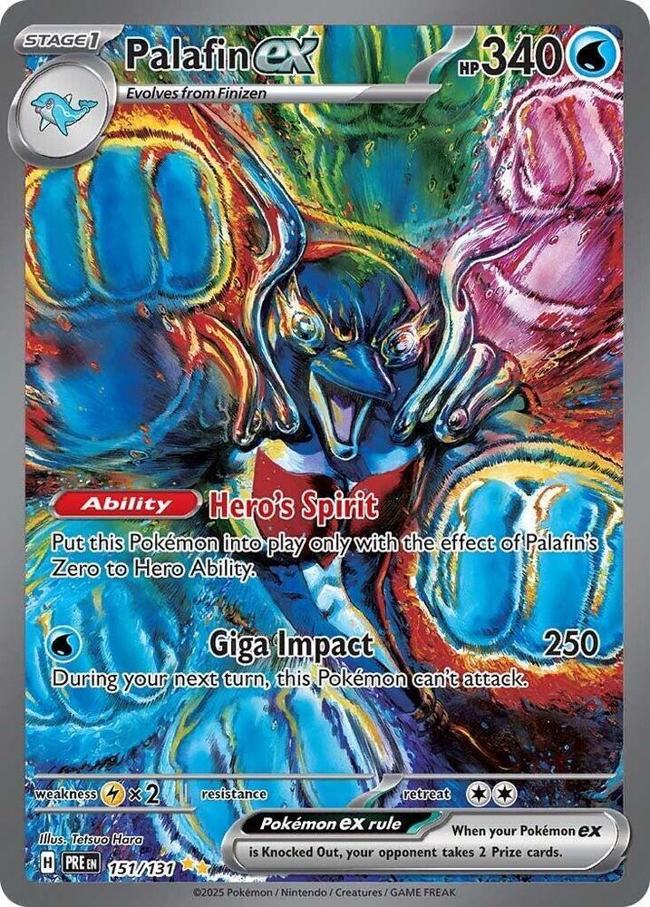 151, Holofoil, Lightning [x2], Scarlet & Violet: Prismatic Evolutions, Special Illustration Rare, Water Palafin ex (151/131) [Scarlet & Violet: Prismatic Evolutions] - Trading Card World