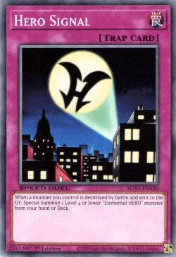 1st Edition, Common, Normal Trap, Speed Duel GX: Duel Academy Box, Trap Hero Signal [SGX1-ENA20] Common - Trading Card World