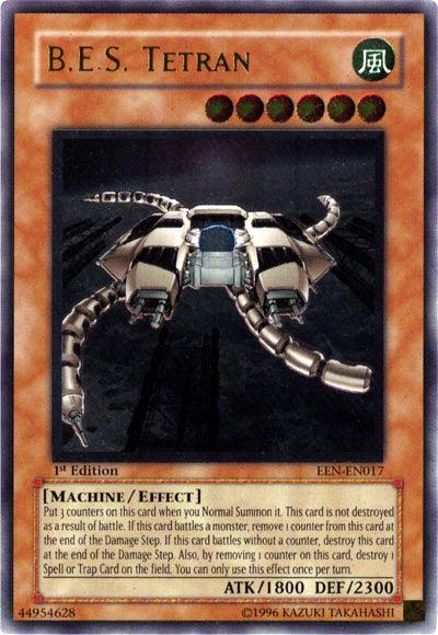 1st Edition, Effect Monster, Elemental Energy, Machine, Ultimate Rare, Unlimited, Wind B.E.S. Tetran [EEN-EN017] Ultimate Rare - Trading Card World