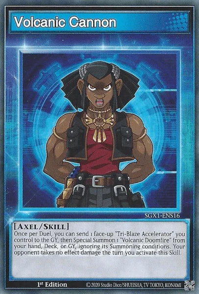 1st Edition, Common, Skill, Speed Duel GX: Duel Academy Box Volcanic Cannon [SGX1-ENS16] Common - Trading Card World