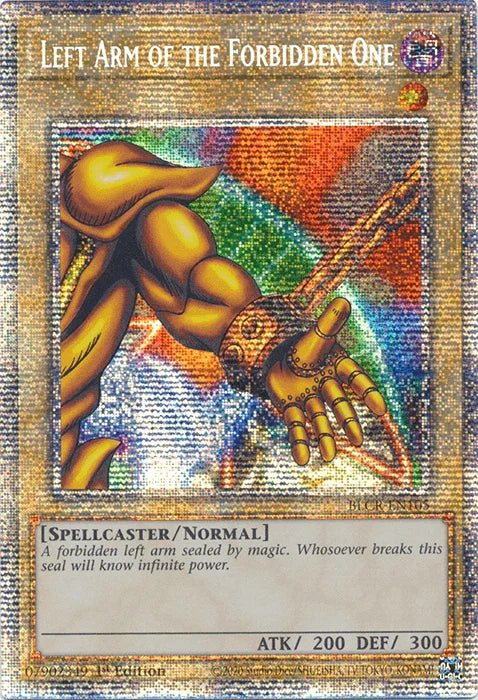 1st Edition, Battles of Legend: Crystal Revenge, Dark, Normal Monster, Spellcaster, Starlight Rare Left Arm of the Forbidden One [BLCR-EN105] Starlight Rare - Trading Card World
