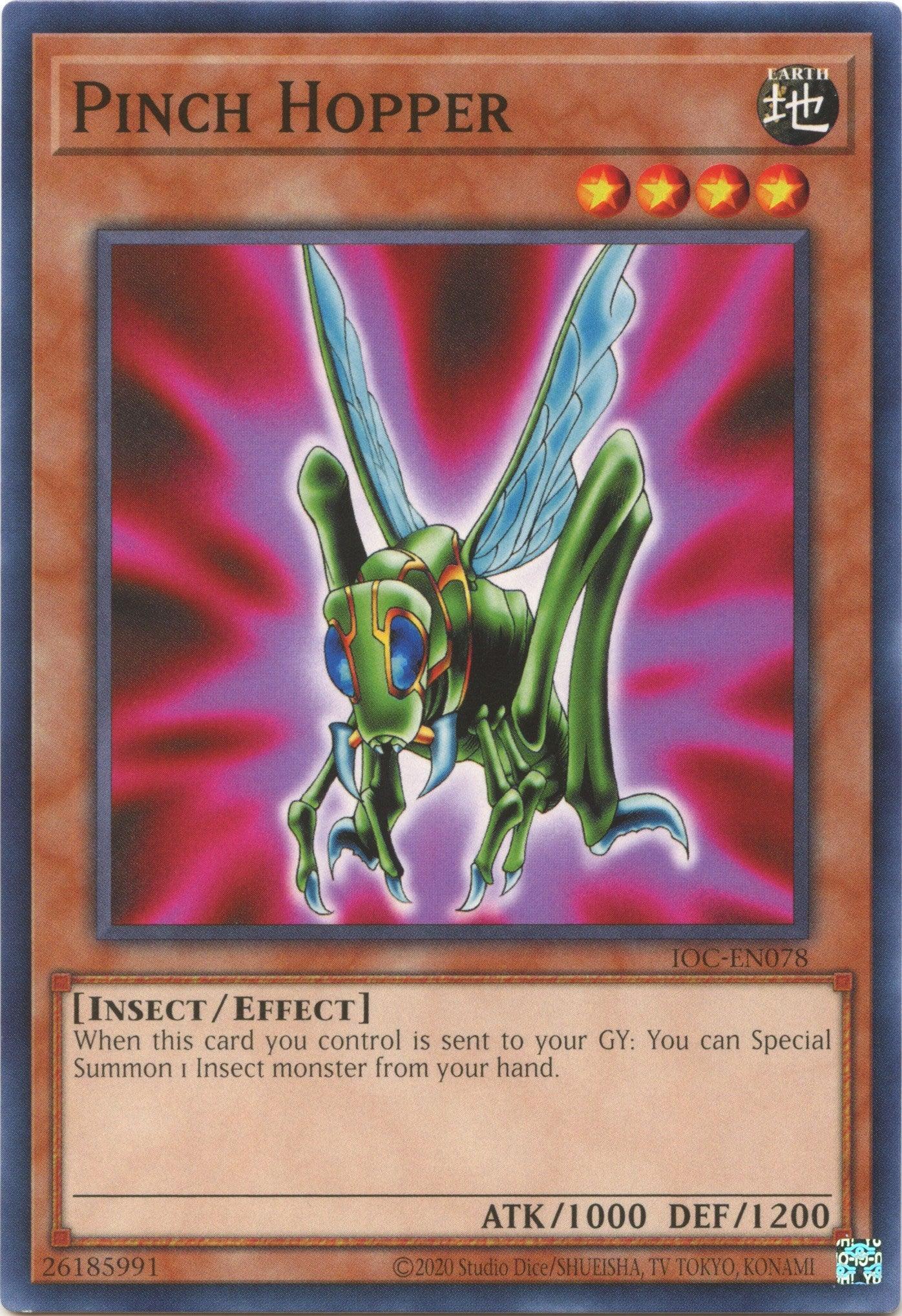 Common, Earth, Effect Monster, Insect, Invasion of Chaos (25th Anniversary Edition), Unlimited Pinch Hopper (25th Anniversary) [IOC-EN078] Common - Trading Card World