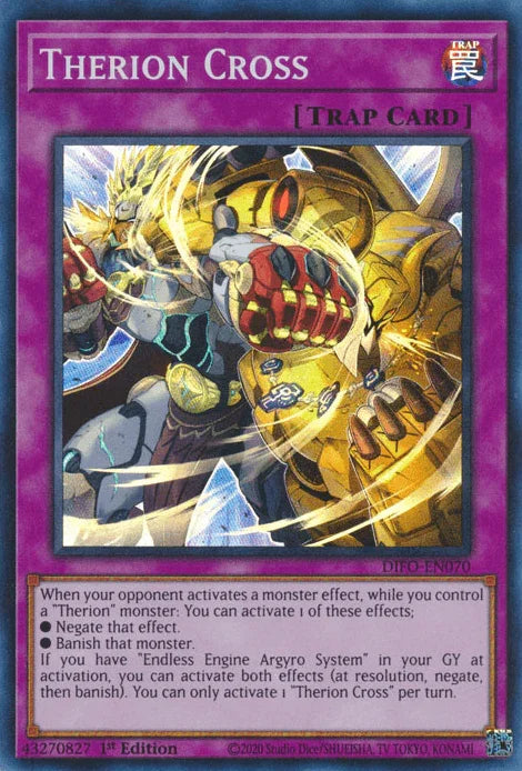 1st Edition, Dimension Force, Normal Trap, Super Rare, Trap Therion Cross [DIFO-EN070] Super Rare - Trading Card World