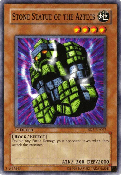 1st Edition, Common, Earth, Effect Monster, Rock, Structure Deck: Invincible Fortress, Unlimited Stone Statue of the Aztecs [SD7-EN007] Common - Trading Card World