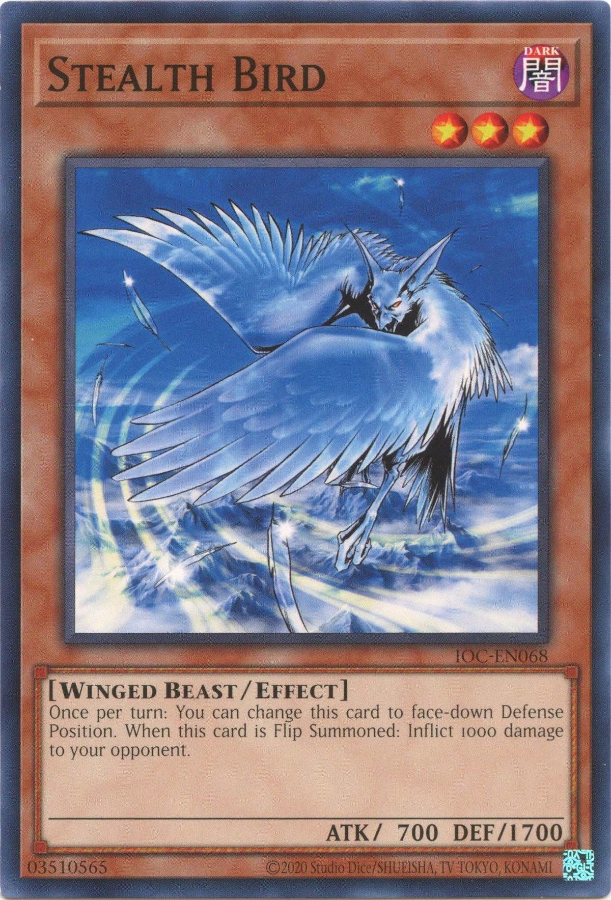 Common, Dark, Effect Monster, Invasion of Chaos (25th Anniversary Edition), Unlimited, Winged Beast Stealth Bird (25th Anniversary) [IOC-EN068] Common - Trading Card World