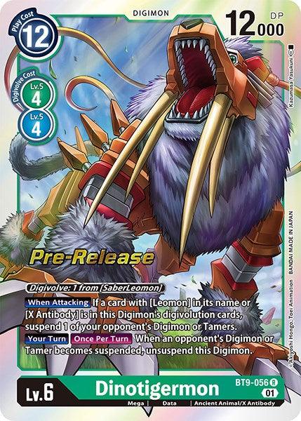 Ancient Animal/X Antibody, BT9-056, Data, Digimon, Green, Mega, Rare, X Record Pre-Release Promos Dinotigermon [BT9-056] [X Record Pre-Release Promos] - Trading Card World