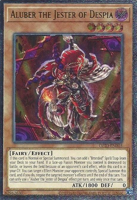 Dark, Effect Monster, Fairy, OTS Tournament Pack 20, Ultimate Rare, Unlimited Aluber the Jester of Despia [OP20-EN003] Ultimate Rare - Trading Card World