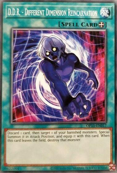 Common, Equip Spell, OTS Tournament Pack 15, Spell, Unlimited D.D.R. - Different Dimension Reincarnation [OP15-EN017] Common - Trading Card World