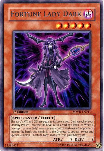 1st Edition, Dark, Effect Monster, Rare, Spellcaster, Stardust Overdrive, Unlimited Fortune Lady Dark [SOVR-EN011] Rare - Trading Card World
