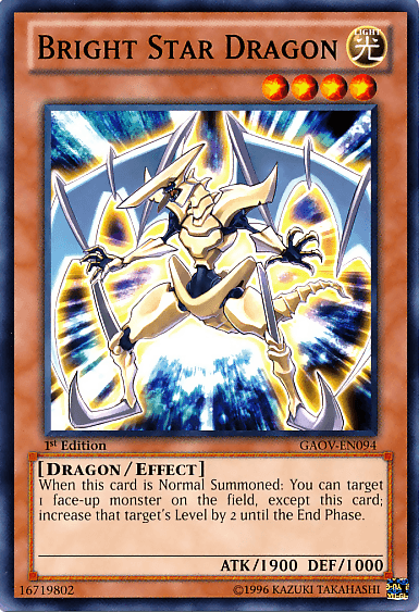 1st Edition, Common, Dragon, Effect Monster, Galactic Overlord, Light, Unlimited Bright Star Dragon [GAOV-EN094] Common - Trading Card World