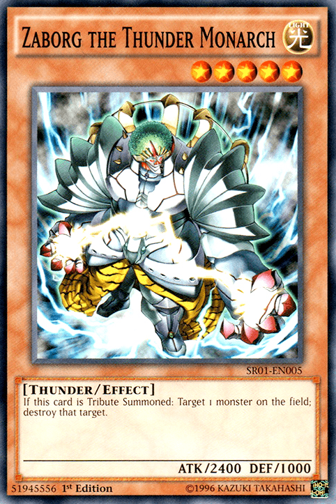 1st Edition, Common, Effect Monster, Light, Structure Deck: Emperor of Darkness, Thunder, Unlimited Zaborg the Thunder Monarch [SR01-EN005] Common - Trading Card World