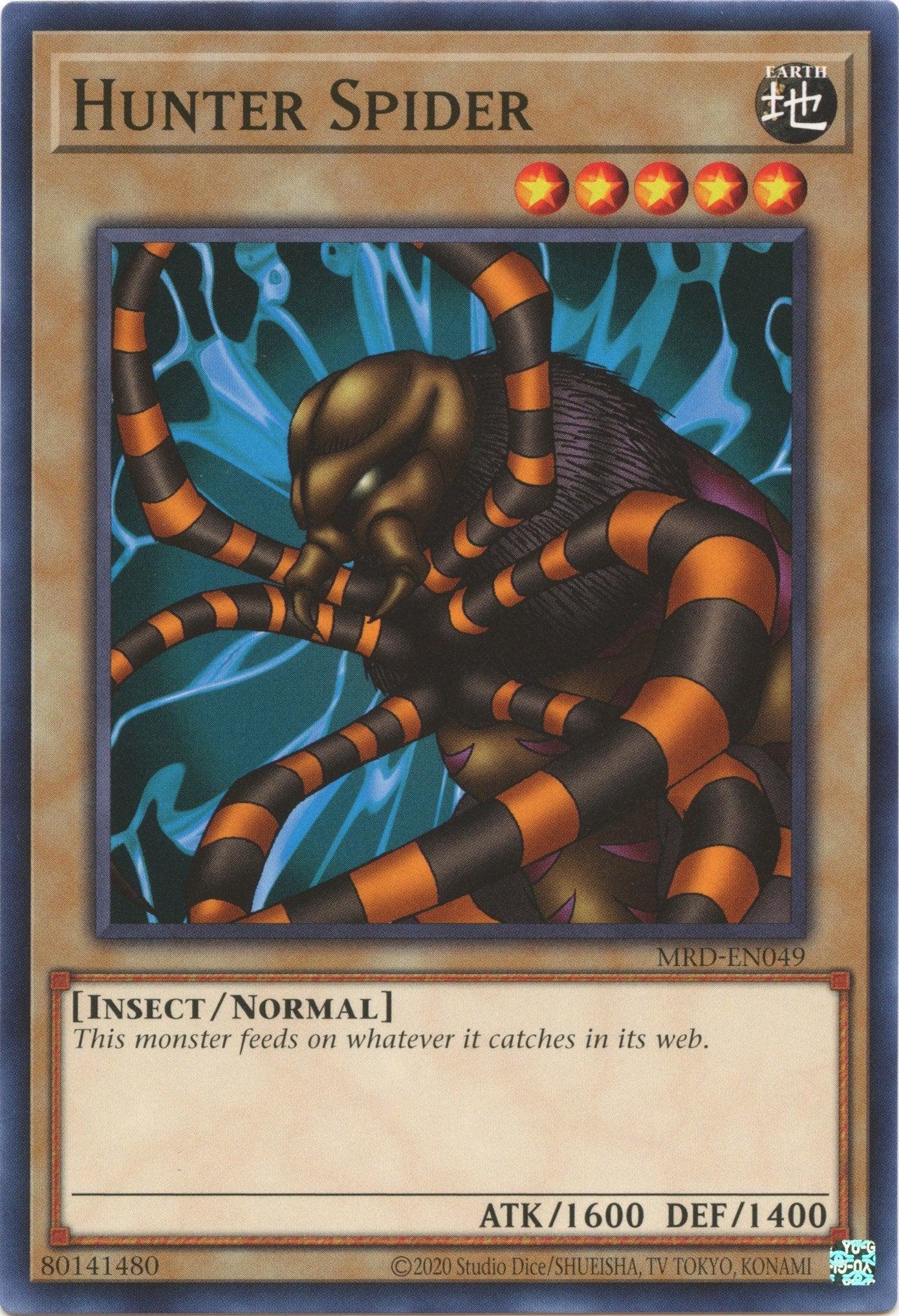 Common, Earth, Insect, Metal Raiders (25th Anniversary Edition), Normal Monster, Unlimited Hunter Spider (25th Anniversary) [MRD-EN049] Common - Trading Card World