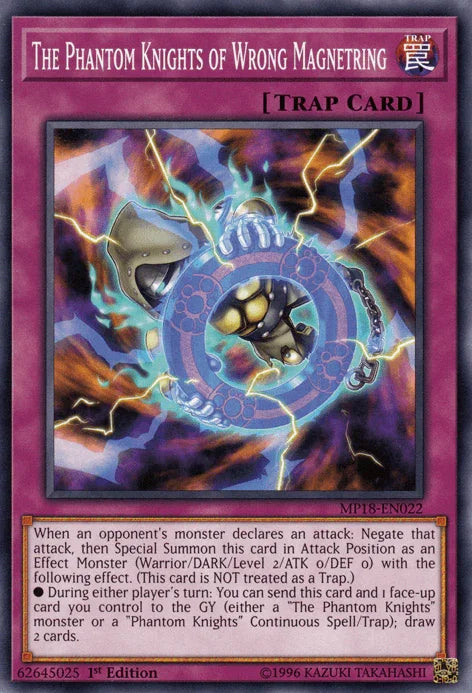 1st Edition, 2018 Mega-Tins Mega Pack, Common, Normal Trap, Trap The Phantom Knights of Wrong Magnetring [MP18-EN022] Common - Trading Card World