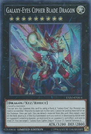 Dragon, Extreme Force, Light, Limited, Super Rare, Xyz/Effect Monster Galaxy-Eyes Cipher Blade Dragon [EXFO-ENSE4] Super Rare - Trading Card World