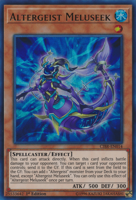 1st Edition, Circuit Break, Effect Monster, Spellcaster, Ultra Rare, Unlimited, Water Altergeist Meluseek [CIBR-EN014] Ultra Rare - Trading Card World