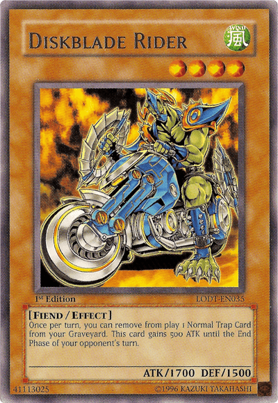1st Edition, Effect Monster, Fiend, Light of Destruction, Rare, Unlimited, Wind Diskblade Rider [LODT-EN035] Rare - Trading Card World