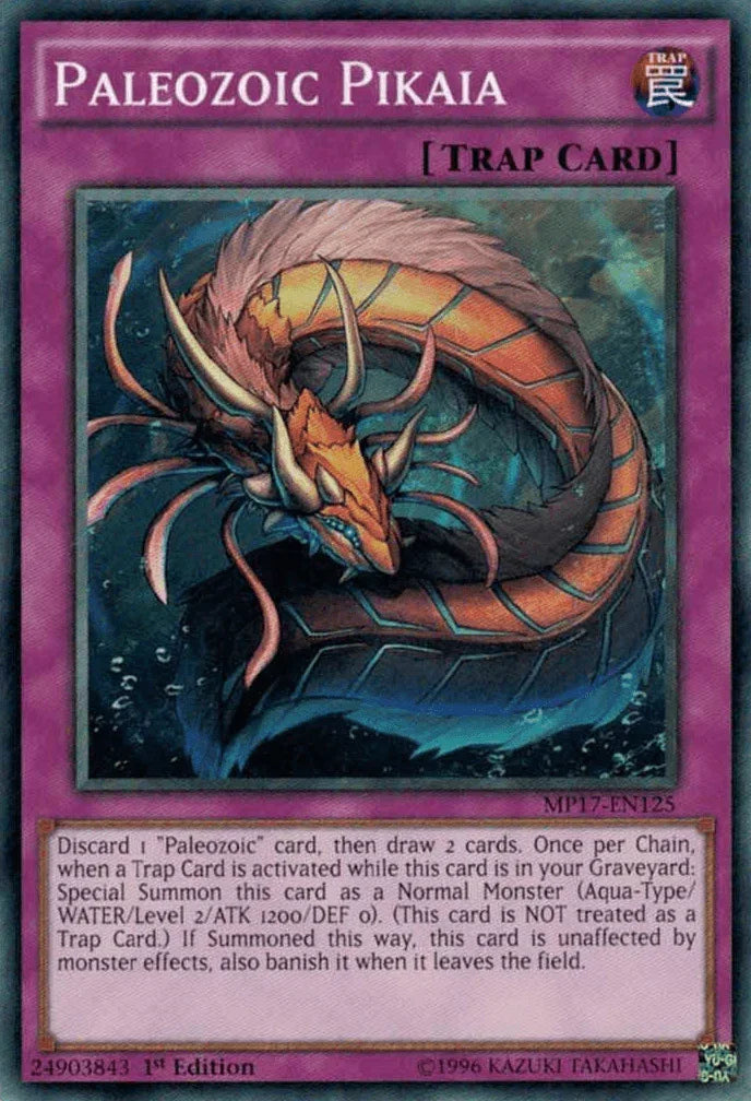 1st Edition, 2017 Mega-Tins Mega Pack, Common, Normal Trap, Trap Paleozoic Pikaia [MP17-EN125] Common - Trading Card World
