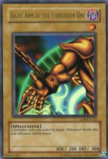 Dark, Normal Monster, Spellcaster, The Legend of Blue Eyes White Dragon, Ultra Rare, Unlimited Right Arm of the Forbidden One [LOB-EN122] Ultra Rare - Trading Card World