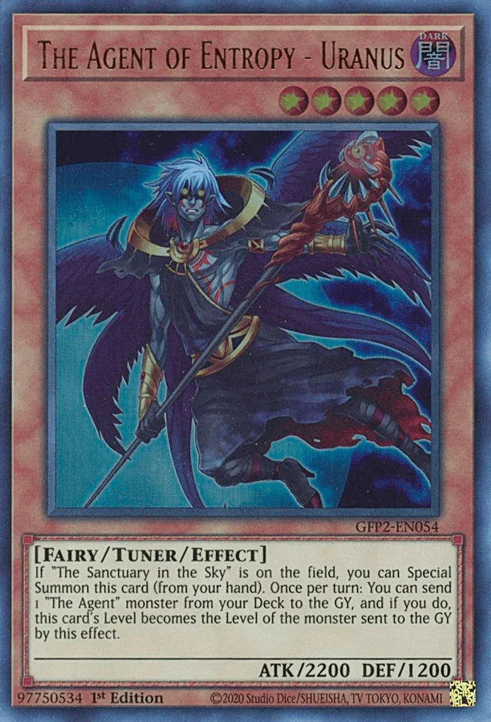 1st Edition, Dark, Fairy, Ghosts From the Past: The 2nd Haunting, Tuner/Effect Monster, Ultra Rare The Agent of Entropy - Uranus [GFP2-EN054] Ultra Rare - Trading Card World