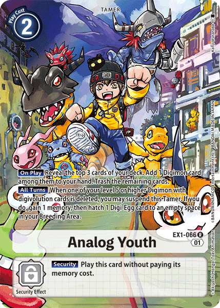 Classic Collection, EX1-066, Rare, Tamer, White Analog Youth [EX1-066] (Alternate Art) [Classic Collection] - Trading Card World