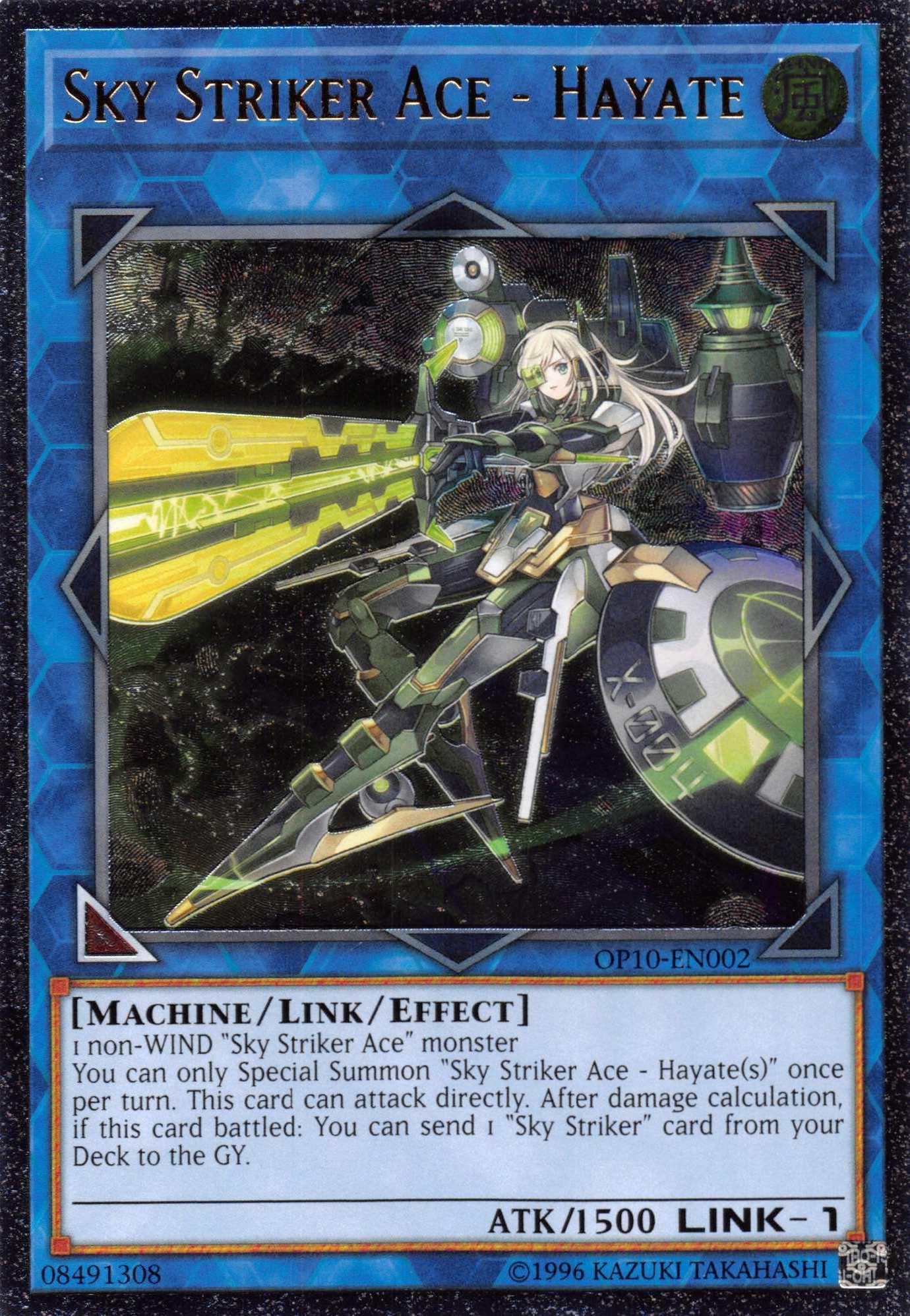 Link/Effect Monster, Machine, OTS Tournament Pack 10, Ultimate Rare, Unlimited, Wind Sky Striker Ace - Hayate [OP10-EN002] Ultimate Rare - Trading Card World