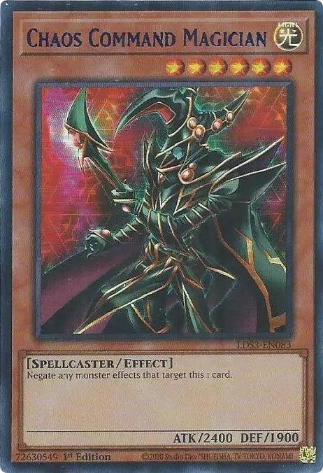 1st Edition, Effect Monster, Legendary Duelists: Season 3, Light, Spellcaster, Ultra Rare Chaos Command Magician (Blue) [LDS3-EN083] Ultra Rare - Trading Card World